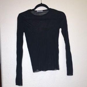 Black see-through shirt